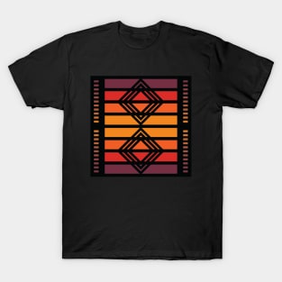 “Dimensional Squares” - V.5 Orange/Purple - (Geometric Art) (Dimensions) - Doc Labs T-Shirt